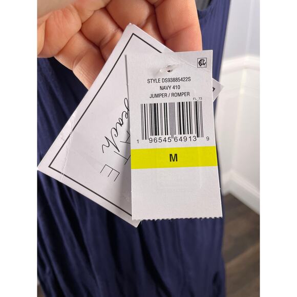 NWT, 1.State Beach, Medium, Navy Blue Dress, Relaxed Fit, Tiered, Lightweight - Picture 6 of 9
